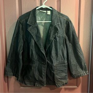 Liz Claiborne Dark Wash Denim Blazer
